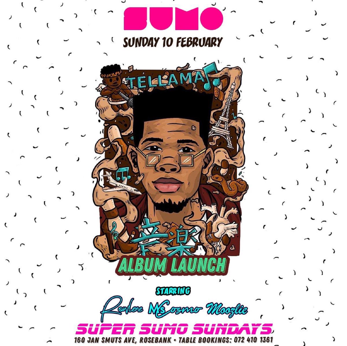 TELLAMANWORLD's tweet photo. See you guys at Sumo on Sunday!! Celebrating #GODDECIDES 🚀💕 https://t.co/j17C6NPRtA