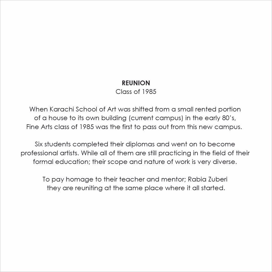 ksa_updates's tweet photo. KSA presents #Reunion an exhibition by the fine arts class of 1985. #youareinvited #openingreception #February12 #joinus #artexhibition #paintings #drawings #sculptures #classof1985 #reunion #ksa #ksawalay https://t.co/P0BTwC2UIN