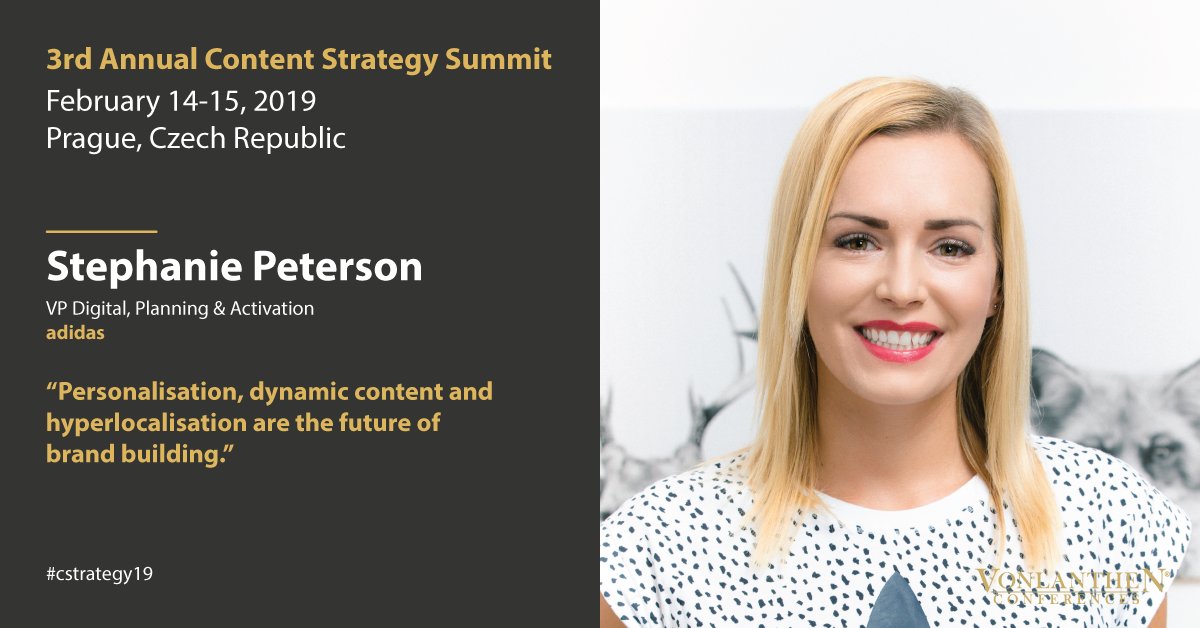 Vonlanthen Group on Twitter: "Have questions about the future of Stephanie Peterson from @adidas will share insights on the power digital on Feb. 15 at #cstrategy19 https://t.co/OVXE3aH2Nb #cstrategy19 #content #