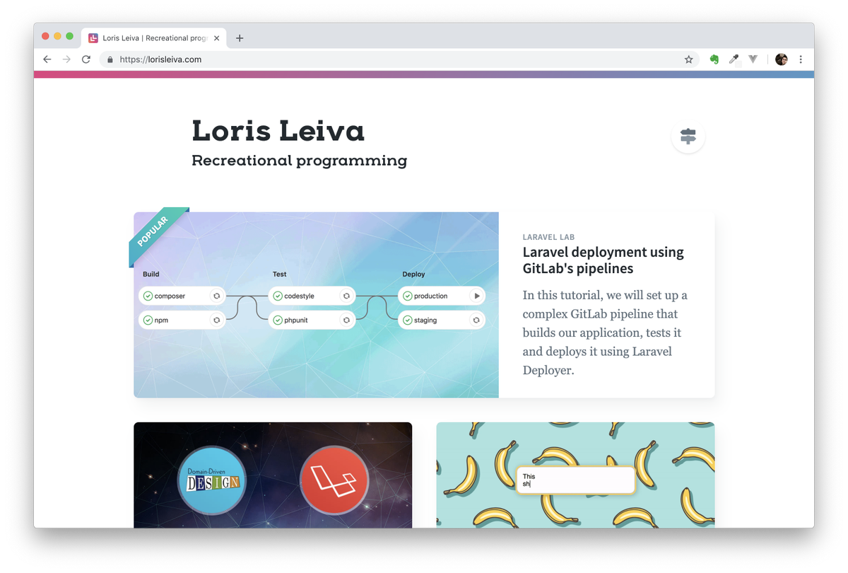 lorismatic's tweet image. 🔥 Blog redesign is live. Made with #TailwindCSS and #Vuepress.

lorisleiva.com