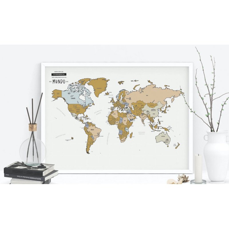 Este #mapa es para todos aquellos que tengan ganas de comerse el mundo y descubrir los lugares más increíbles del planeta.
una de las mejores formas de empezar a comerte el mundo, es ir rascando (al estilo rasca y gana) los países y monumentos que vas visitando.