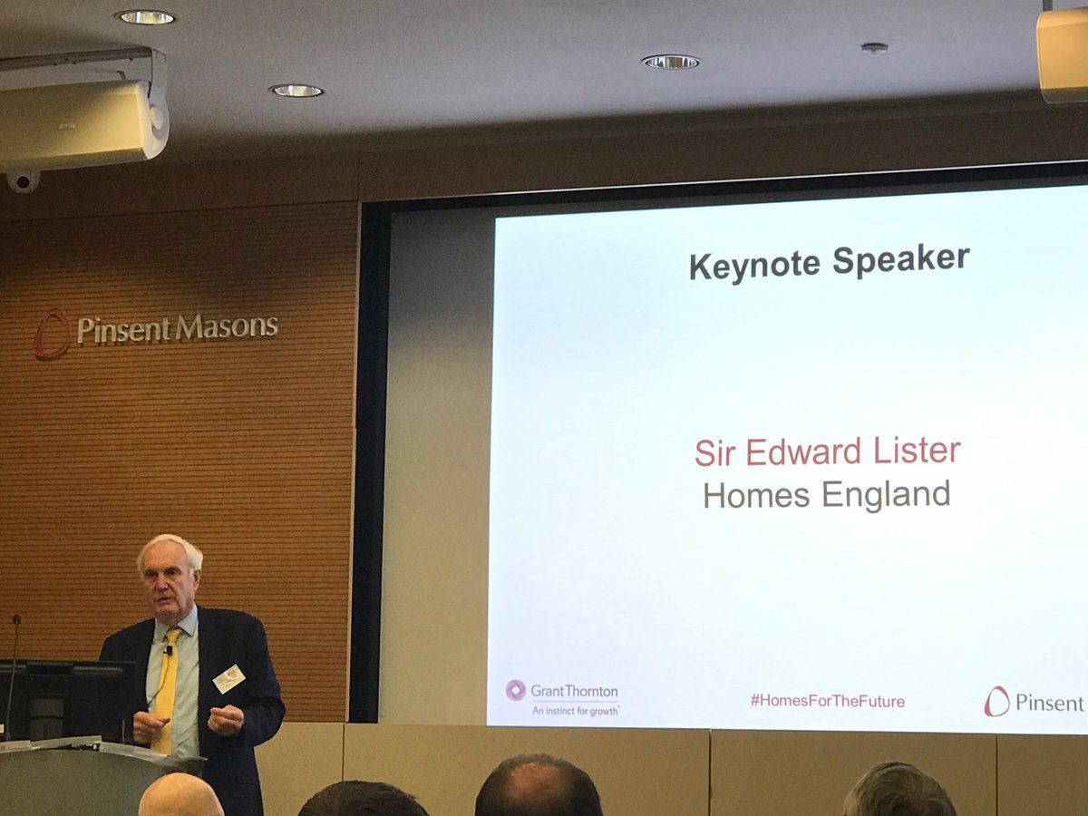 Sir Edward Lister, Chairman of <a href="/HomesEngland/">Homes England</a>: "We intervene in the market where we can make a difference, where we are a disruptor and are looking at new ways to bring forward housing development"  #homesforthefuture