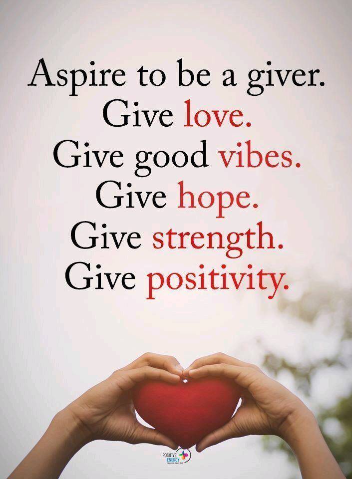 Giving is better than receiving!