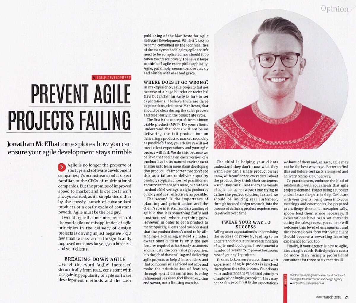 Foolproof (@foolproof_ux) on Twitter photo Pick up the latest edition of <a href="/netmag/">net magazine</a> to read Jonathan McElhatton's musing on why agile isn't always a dirty word if you can effectively manage its application 📈 #agile #pm #deliverymanagement #process #tech #dev Pick up the latest edition of <a href="/netmag/">net magazine</a> to read Jonathan McElhatton's musing on why agile isn't always a dirty word if you can effectively manage its application 📈 #agile #pm #deliverymanagement #process #tech #dev