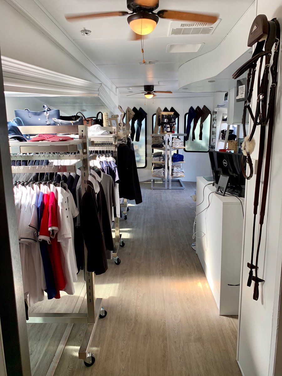 EQUILINEAmerica's tweet photo. Equiline's new saddle trailer is a real hit!

Our brand new retail location for the 2019 season has apparel, saddles, tack and more!
Look out for us and pay us a visit on Vendor Row at @ESP_WEF, directly across from Ring 8. #wef2019 #thedresscode #retail https://t.co/Fnr011DY6j