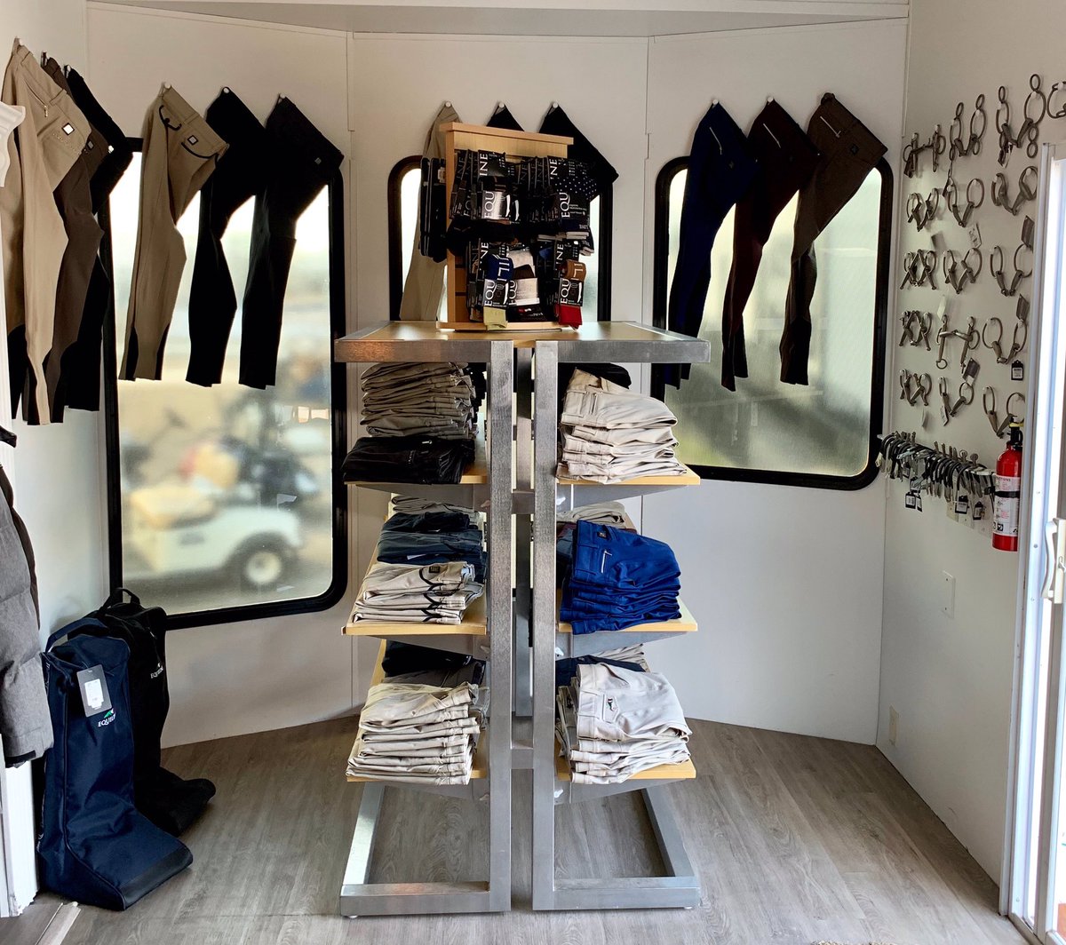 EQUILINEAmerica's tweet photo. Equiline's new saddle trailer is a real hit!

Our brand new retail location for the 2019 season has apparel, saddles, tack and more!
Look out for us and pay us a visit on Vendor Row at @ESP_WEF, directly across from Ring 8. #wef2019 #thedresscode #retail https://t.co/Fnr011DY6j