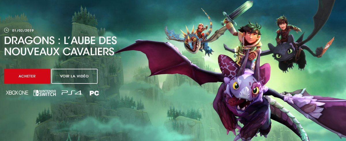 HttydFr's tweet image. Le jeu Dragons : L'aube des nouveaux cavaliers est disponible depuis le 1 février 2019 #Dragons #Dragons3 #HowToTrainYourDragon3 #HowToTrainYourDragon3 #DragonsDawnofthenewracers #DragonsLaubedesnouveauxcavaliers
⏩fr.bandainamcoent.eu/how-train-your…