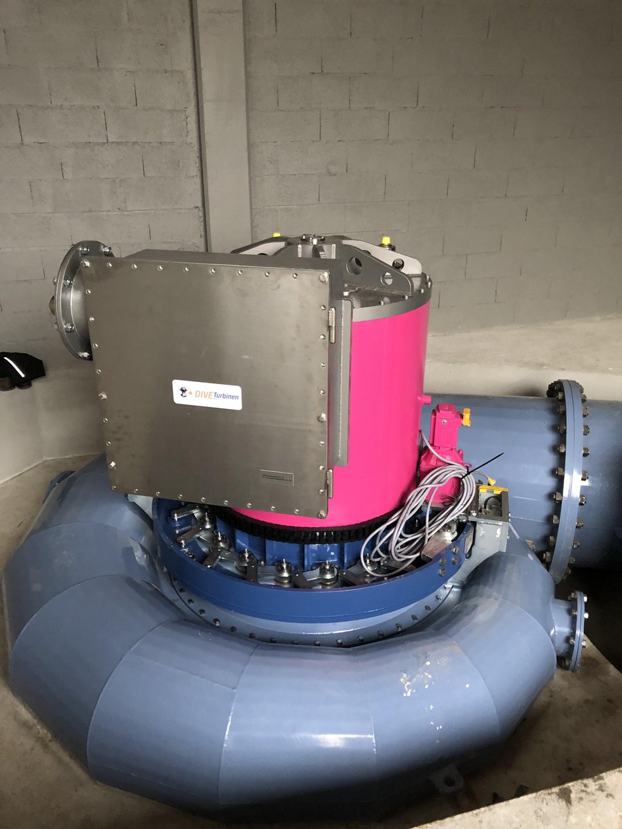 DIVETurbinen's tweet photo. A newly developed double regulated turbine technology for medium head hydro power plants from DIVE-Turbinen GmbH &amp; Co. KG supplied and installed together with our partner 2EI in the Ariège region south of France.  
https://t.co/GgNZdwhOu9 #diveturbine #renewableenergy #hydropower https://t.co/rQwyYyOqIu