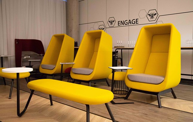 Muse privacy booths by <a href="/Connectiontweet/">Connection</a> are perfect for making phone calls in a busy working environment. The high back booth is designed to create a place of contemplation and allow the user to escape distractions within an open plan space.