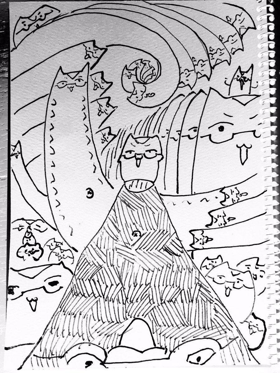 うざい俺を沢山描いた🐈🐈🐈 