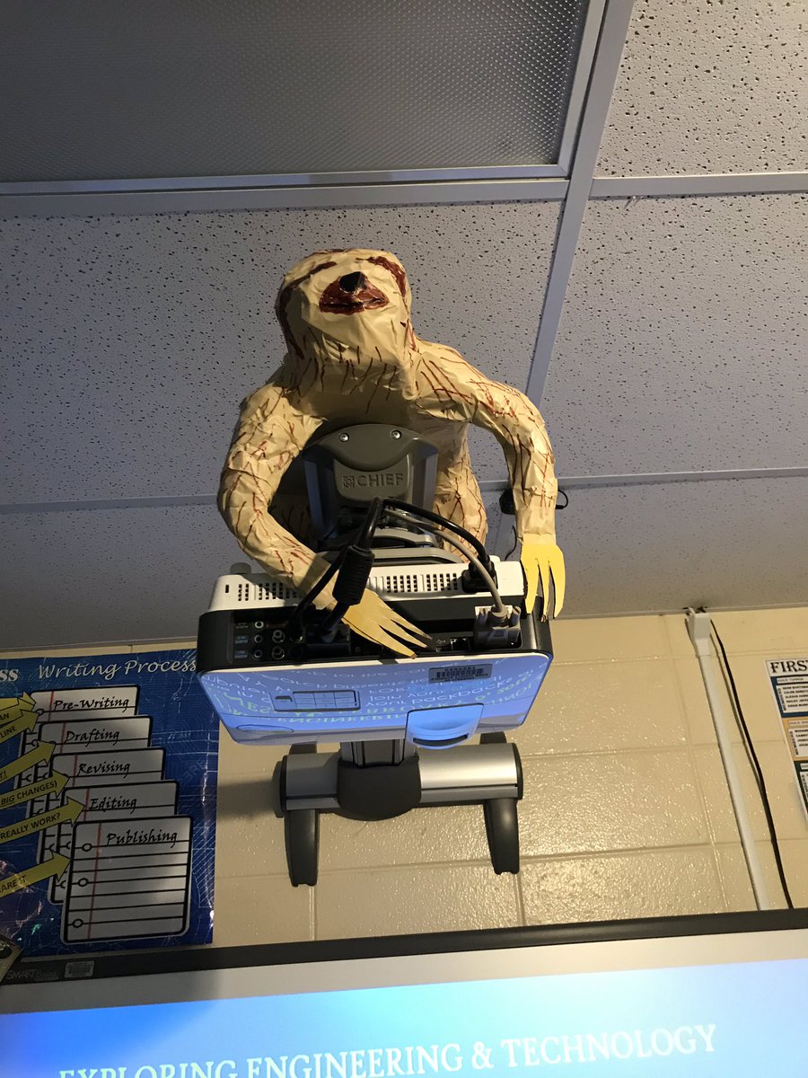 nasmith3's tweet photo. I had my classes make #3D cardboard animals, so I did it too. Mines supposed to be a sloth. #engagecobb #lovetoteeachhere https://t.co/0YTzihFI4Z