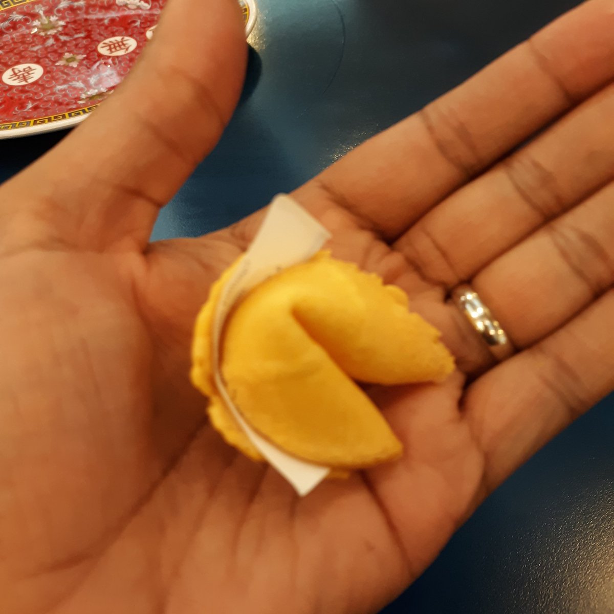Ever notice how a fortune cookie looks like the Millennium Falcon? Can you see it too? #canyouseeit #milleniumfalcon #fortunecookie #starwars #lunarnewyear