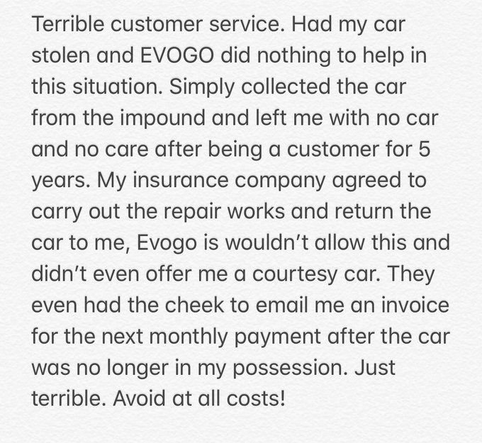 AVOID THIS COMPANY LIKE THE PLAGUE!!!!   @DriveEVOGO https://t.co/edOEzZHAVL<a class="tags" target="_blank" title="On Twitter" href="/?out=eyJ0eXAiOiJKV1QiLCJhbGciOiJIUzUxMiJ9.eyJpYXQiOjE3MjA4MDgyNTEsImlzcyI6InR3cG9ybnN0YXJzLmNvbSIsIm5iZiI6MTcyMDgwODI1MSwiZXhwIjoxNzUyMzQ0MjUxLCJyZWRpcmVjdF91cmwiOiJodHRwczovL3R3aXR0ZXIuY29tL0RyaXZlRVZPR08ifQ.VKhXhMzPkfHd90gvXPw9oulfln9KHiGaPxccVP158Qn_gtXvj9_mXOMrGORIY65gszJ3QZdZ_s0-m54FrMMO0w">@DriveEVOGO</a><a href="/tag/fan"class="tags"><span>#fan</span></a>