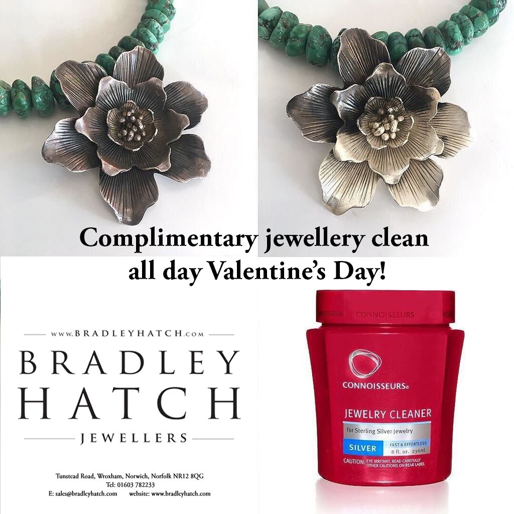 Sparkle this Valentine's Day with our complimentary jewellery cleaning! On 14th February, pop instore for your FREE #jewellery cleaning with @UK_Connoisseurs Jewellery Care. We'll clean while you wait! #Valentinesday2019 #jewellerycleaning #jewellerycare #silver #gold #diamonds