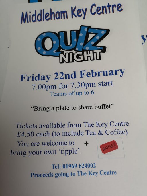 MiddlehamKey's tweet image. Come and join our Quiz night......