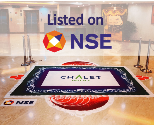 NSEIndia's tweet photo. We are happy to announce the listing of Chalet Hotels on the National Stock Exchange. Welcome to the NSE Family!
@sanjaysethiCHA 

#Congratulations #ListingDay https://t.co/Zu8mQ8DB7s
