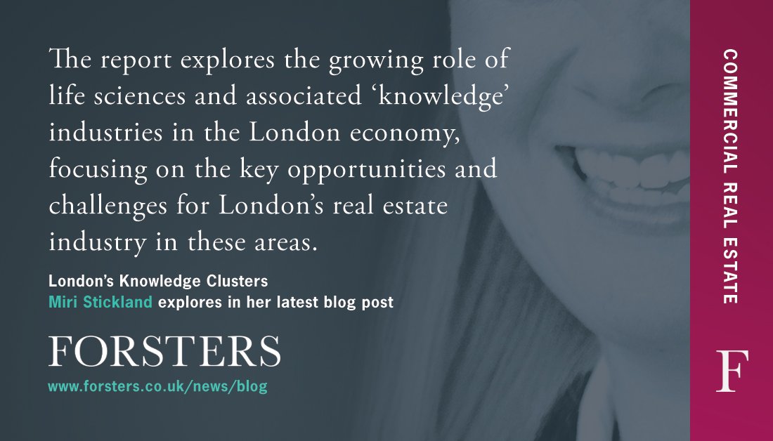 ForstersLLP's tweet image. Miri Stickland, Knowledge development lawyer, unpicks her top 5 key points from a recent breakfast seminar discussing the main themes behind the London Knowledge Clusters Research Report. forsters.co.uk/news/blog/lond… #LDNKnowledgeClusters 
@LdnPropAlliance @TheCrick @Kat_HannaLDN