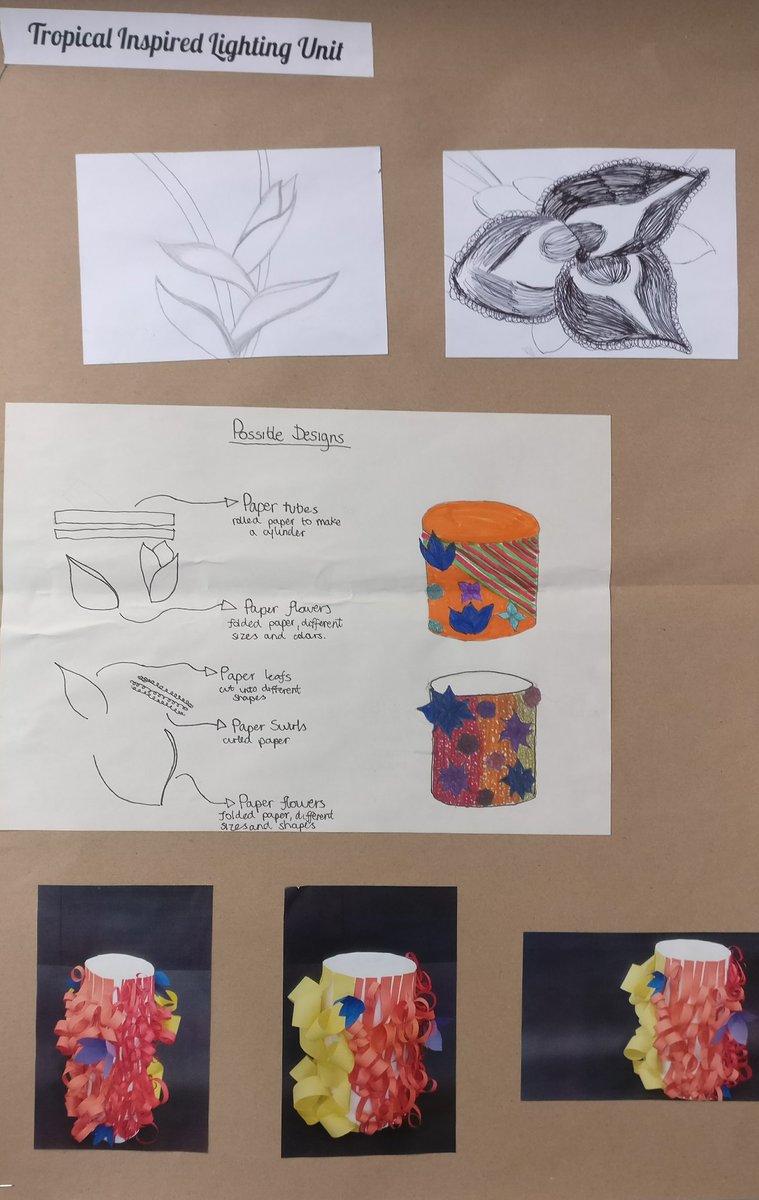 S2's Tropical Lighting Design units. Going through the investigation and development stages in order to produce a final outcome, much like the process of National level design folios. 🌸🏵️🌿
@1959Bath @BrechinHigh1 @d_morton21 #paperprototypes #papermanipulation #design #brechin