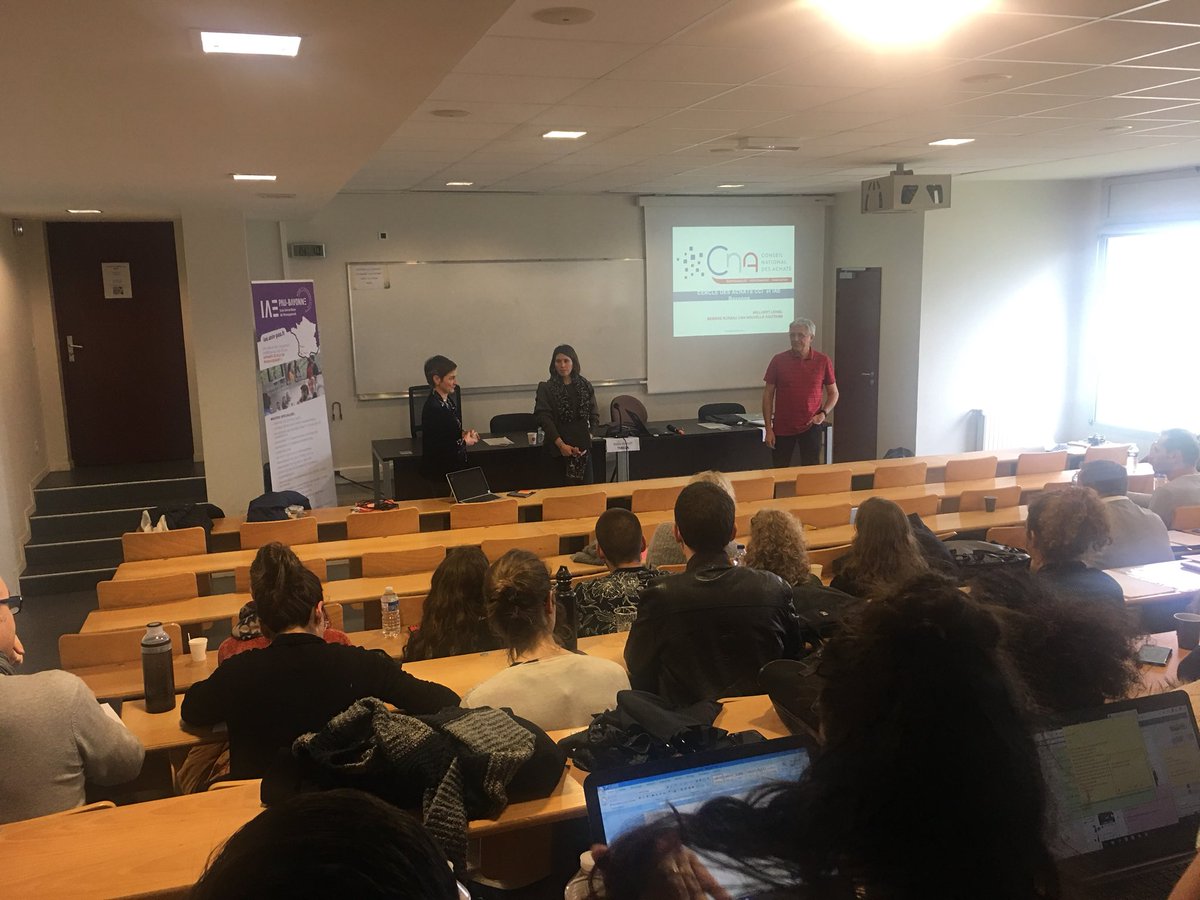IAEPauBayonne's tweet photo. [#OpenSIAE] Aujourd’hui, OpenS IAE sur le #campus de la #Nive à @VilleDeBayonne sur le thème des #achats #responsables. Merci à nos intervenants @ClubAcheteurs, @Teregacontact, @CCIPauBearn. https://t.co/NUxXnw9mD4