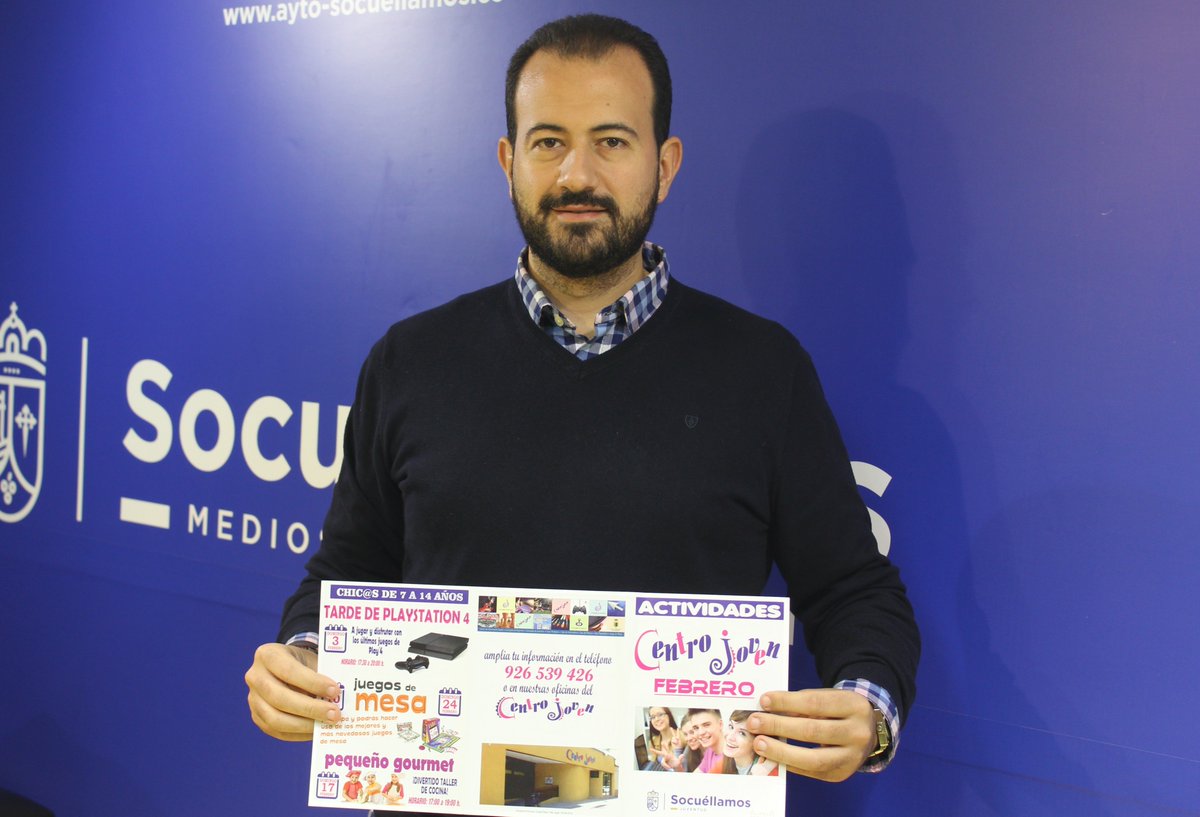EL CONCEJAL DE DEPORTES, JOSÉ CARLOS COBO, PRESENTA LAS ACTIVIDADES DEL CENTRO JOVEN PARA EL MES DE FEBRERO
facebook.com/ayuntamiento.s…