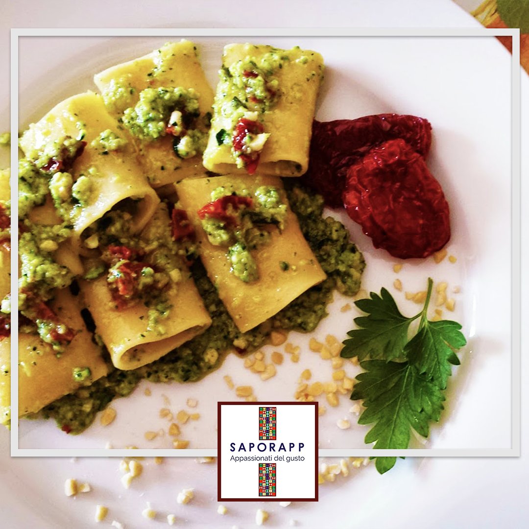 saporapp's tweet photo. Un delicato pesto di zucchine🥒 e mandorle 🥜e un tocco di sapore dato dai pomodori secchi Saporapp🍅, rendono questo piatto veramente irresistibile, scopri la ricetta sul sito!🤗https://t.co/6flZRUANhO
.
#food #sicilyfood #saporapp #appassionatidelgusto
#goodlunch #lovefood https://t.co/ZScaZGyYHW