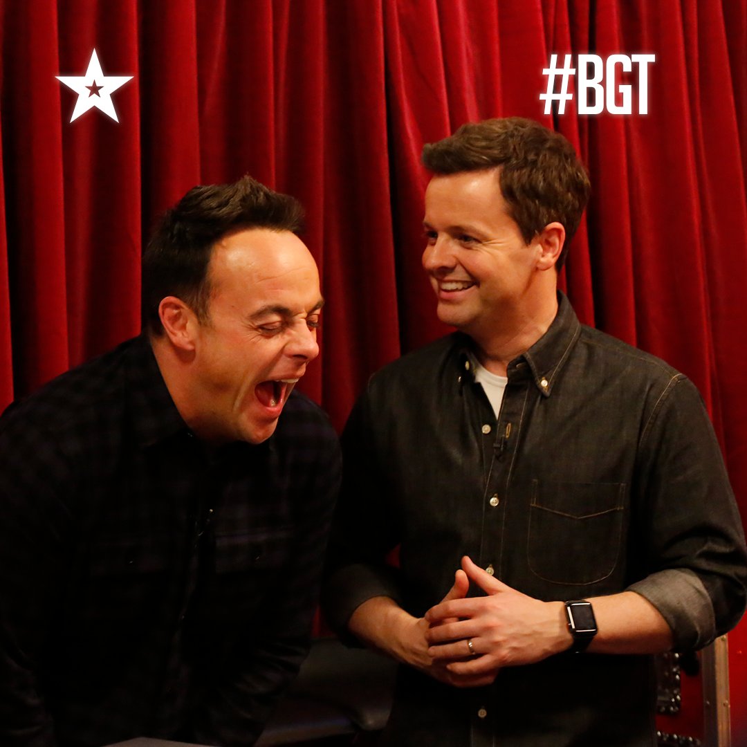 BGT's tweet photo. 📸🤣 @antanddec are having a great time at Manchester Auditions. Here’s a little look at what’s been going on behind the scenes... #bgt #Manchester https://t.co/kRZj6zMAlQ