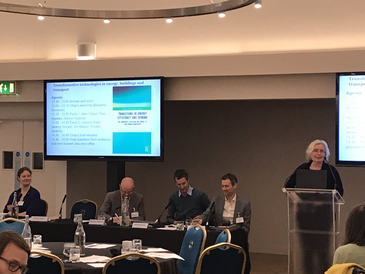 SussexNRGGroup's tweet photo. Joanne Wade @theADEuk kicks off the second panel. She informs us that we need to think about people and not just the technologies, if we want transformations to happen #SEGTransformative https://t.co/1d5JylKtcD