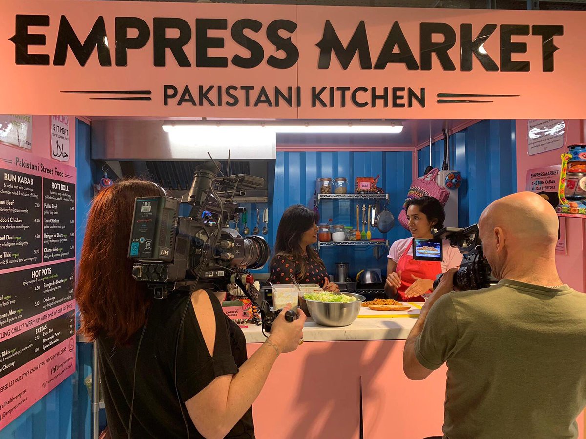 Throwback to an amazing day chatting to <a href="/nishakatona/">Nisha Katona</a> about Pakistani female chefs in London 👩🏽‍🍳we’re a resilient bunch carving our own special place in the foodie world <a href="/bbconeshow/">BBC One Show</a> #allhailtheempress #pakistanisinlondon #bbc #bbconeshow #womeninfood #femalechef #womeninbusiness