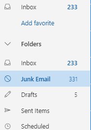 ajohnb1983's tweet photo. @Outlook why do you use the term Junk Mail in your web version but Spam in the app? https://t.co/wZRIvnGEJN