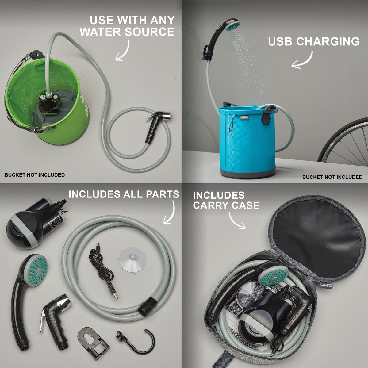 MyColapz's tweet photo. PORTABLE - USB Rechargeable battery Pump 💦shower💦 to use with any standing water source, giving 45-60 minutes water flow.
#colapz #camping #caravan #motorhome #campervan
#campinglife #campinggear #campingvibes #vanlife #campingwithdogs #campingwithpets #outdoorwithdogs https://t.co/gY8wiLdLhW