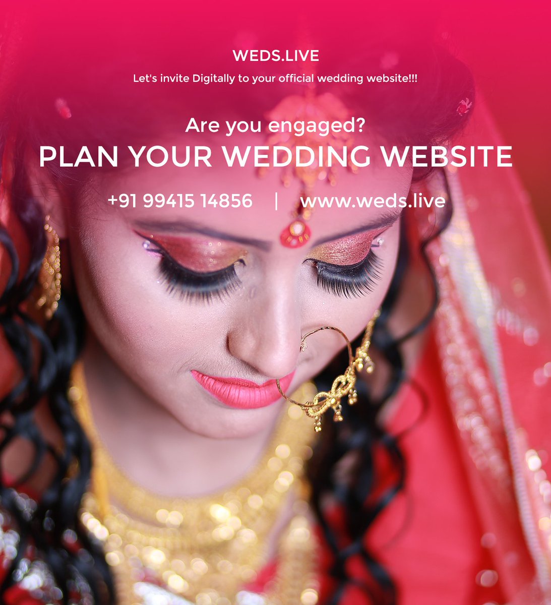 WedsLive's tweet image. Weds.live offering stunning wedding website with bride &amp;amp; groom name printed Domain URL( brideandgroom.weds.live ). Free website &amp;amp; Domain, Pay for hosting just 500 INR for 3 months. Visit weds.live #wedding #invitedigitally #official_wedding_website