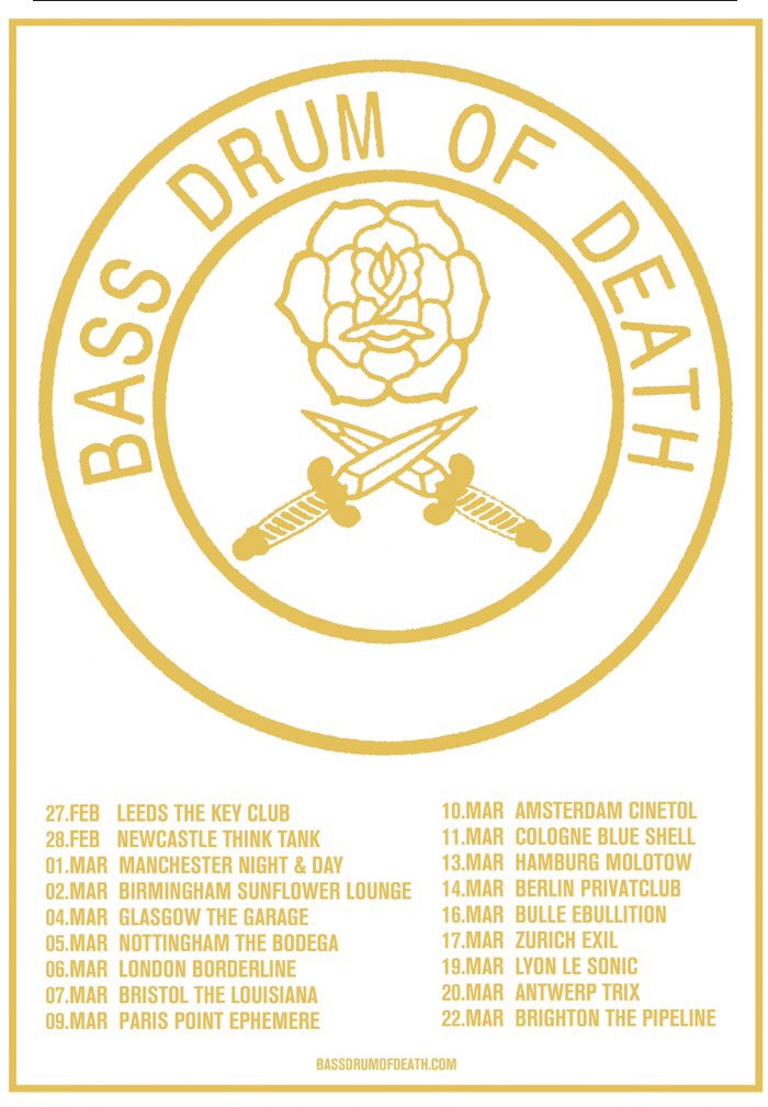 BASS DRUM OF DEATH . FEB/MARCH 2019 Black Rebel Motorcycle Club