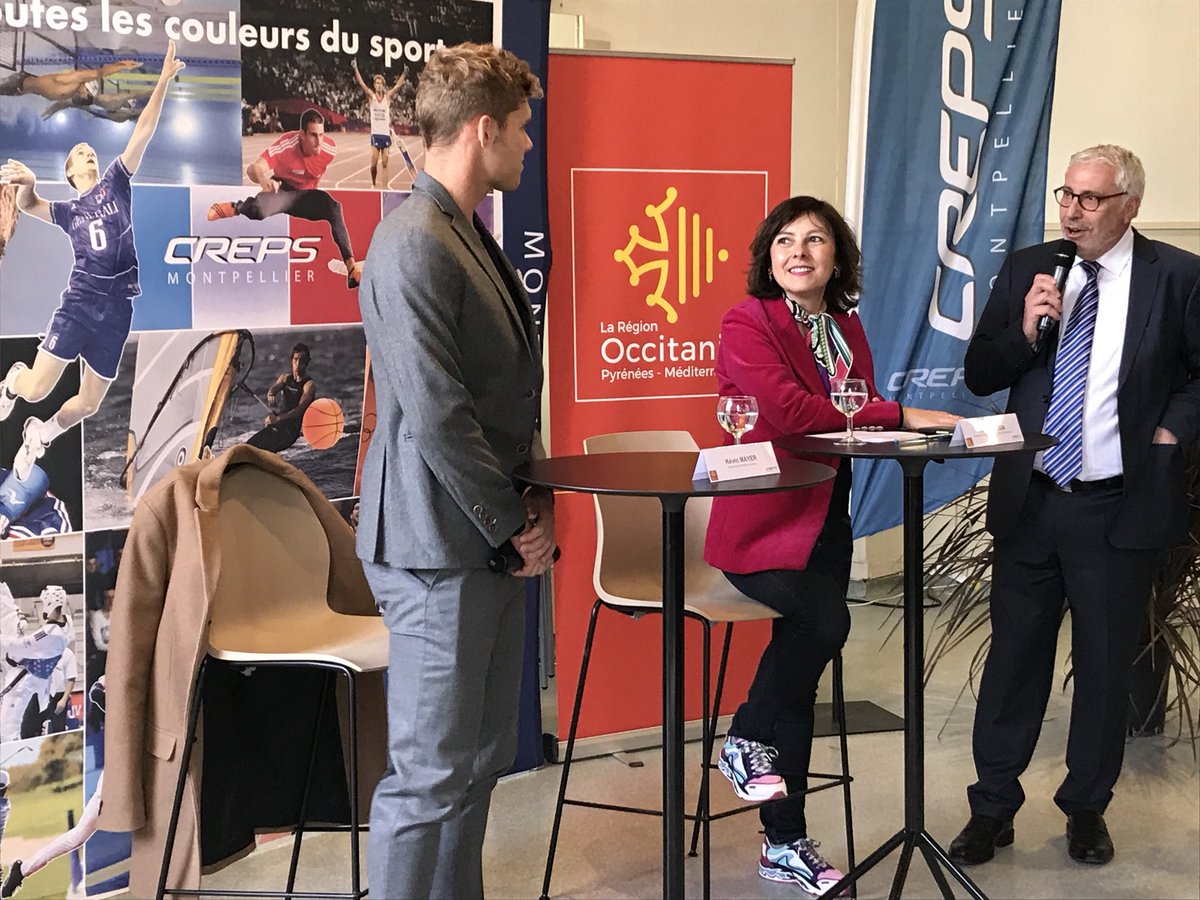 💬<a href="/CaroleDelga/">Carole Delga</a> :"@mayer_decathlon incarne l'excellence #sportive française, mais aussi celles de nos infrastructures et notamment le <a href="/creps_montp/">CREPS Montpellier</a> dans lequel il s'entraîne depuis plus de 10ans.
Il est un bel exemple pour notre #jeunesse."