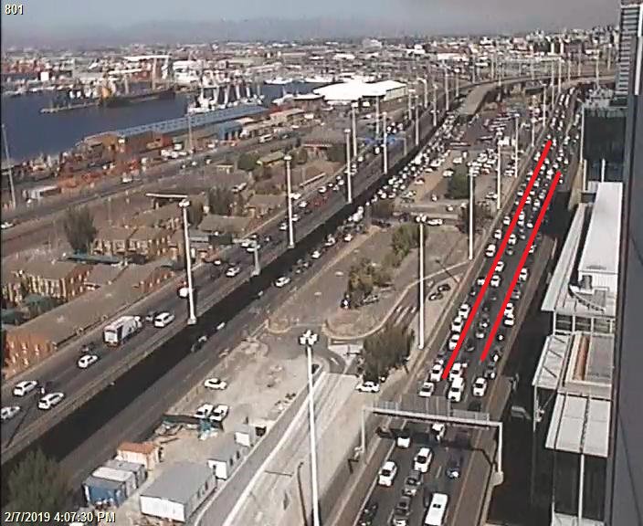 CapeTownFreeway's tweet photo. Congestion: N1 Inbound on Elevated Freeway, expect delays. 
#ShareTheRoads https://t.co/koxDKhisok