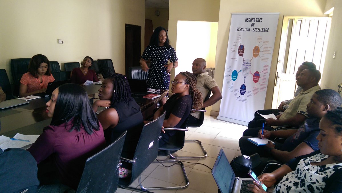 Nscipnigeria's tweet photo. Today, the Management Team of National Health Logistics Management Information System (#NHLMIS) met to chart way forward on road-map of implementation and scale-up in 2019. #Supplychain #NSCIP @LinusOdoemene @GlobalFund @USAIDGH @Fmohnigeria https://t.co/qxCIukmo0B