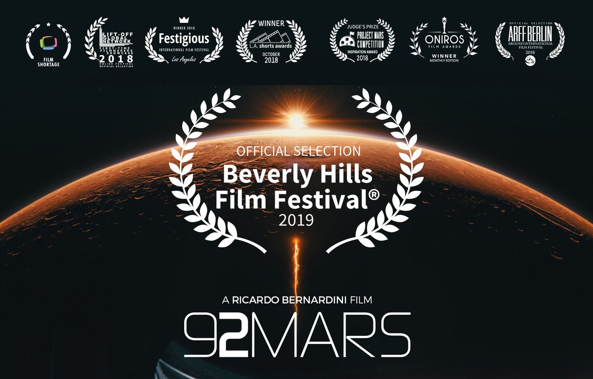 montius2000's tweet photo. What!!!!! I Just found out that my short film #92MARS has being selected for the prestigious Beverly Hills Film Festival! THANK you, Thank you!  for accepting my work. I would also like to thank all my friends and family that believed in my crazy projects and made this possible. https://t.co/N4HCuM7QSD