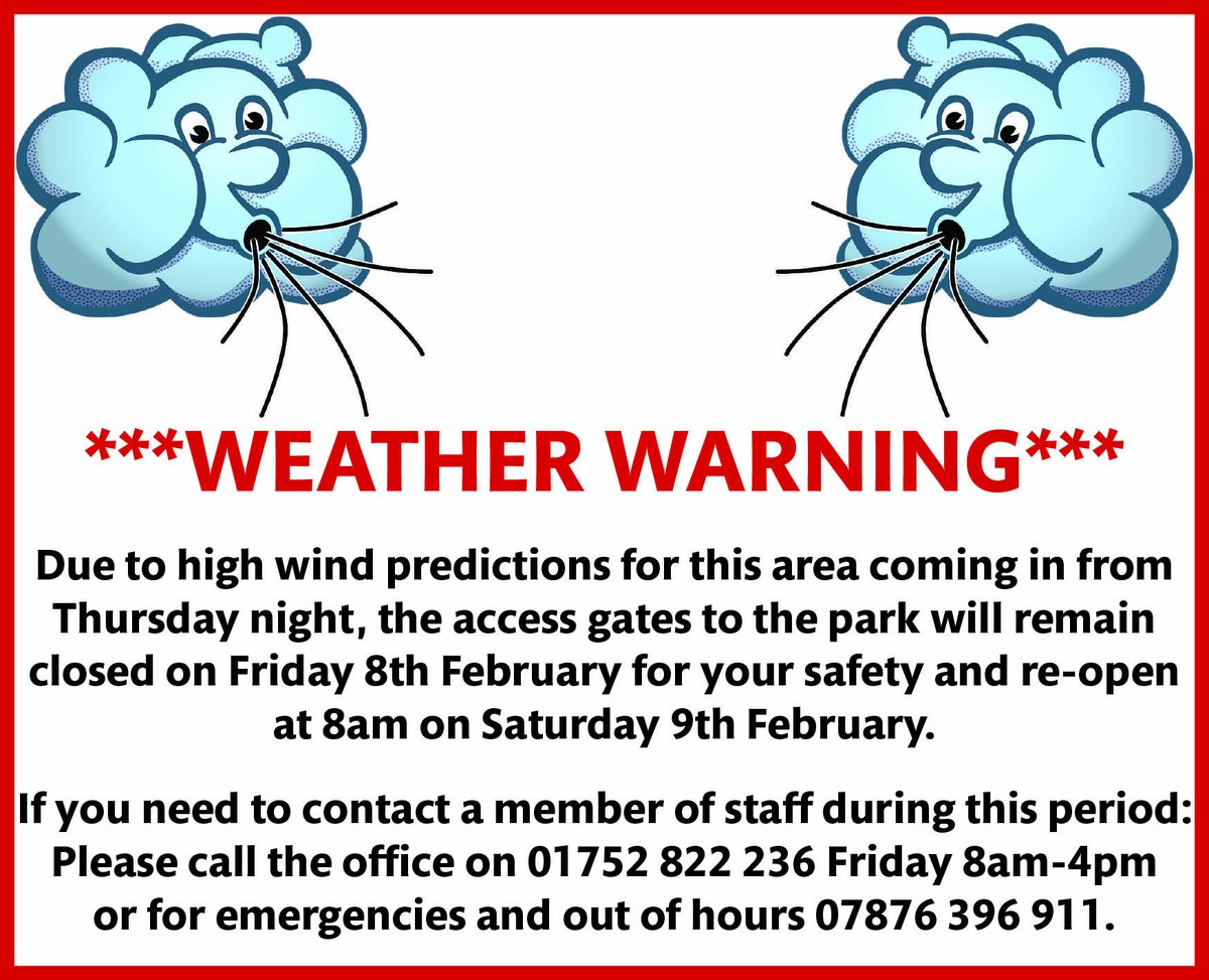 Mount Edgcumbe (Official) (@mt_edgcumbe) on Twitter photo Take care everyone, with high winds forecast to hit the area tomorrow the access gates will remain closed for your safety here <a href="/mt_edgcumbe/">Mount Edgcumbe (Official)</a> until Saturday morning. Take care everyone, with high winds forecast to hit the area tomorrow the access gates will remain closed for your safety here <a href="/mt_edgcumbe/">Mount Edgcumbe (Official)</a> until Saturday morning.