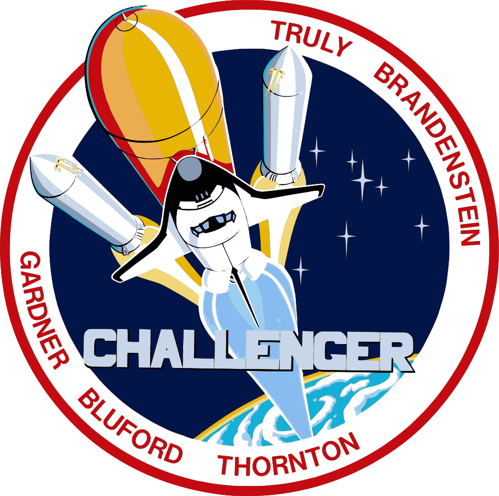 SpaceAboveUs's tweet photo. Leave your sunblock at home because for STS-8, Challenger is launching at night! On this episode we deploy a satellite, test TDRS-1, confuse some rats, and wiggle around a big heavy dumbbell in space. #STS8 https://t.co/iuKRpnthrV https://t.co/6FEghbDZTT