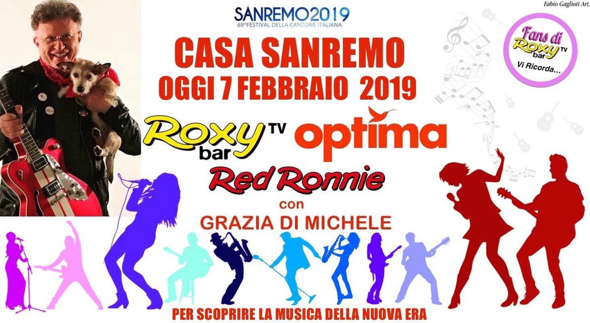 RoxyBarFans's tweet photo. 📣 OGGI 7 FEBBRAIO 2019 📣 @RedRonnie, da questo pomeriggio con @dimichelegrazia, aspetta artisti e band che vorranno condividere la propria musica 🎵 ⏰ Artisti della nuova era, #OptimaRedAlert vi attende dalle 16 alle 19 all’interno di @CasaSanremoffic ! https://t.co/JIjmjqNe20