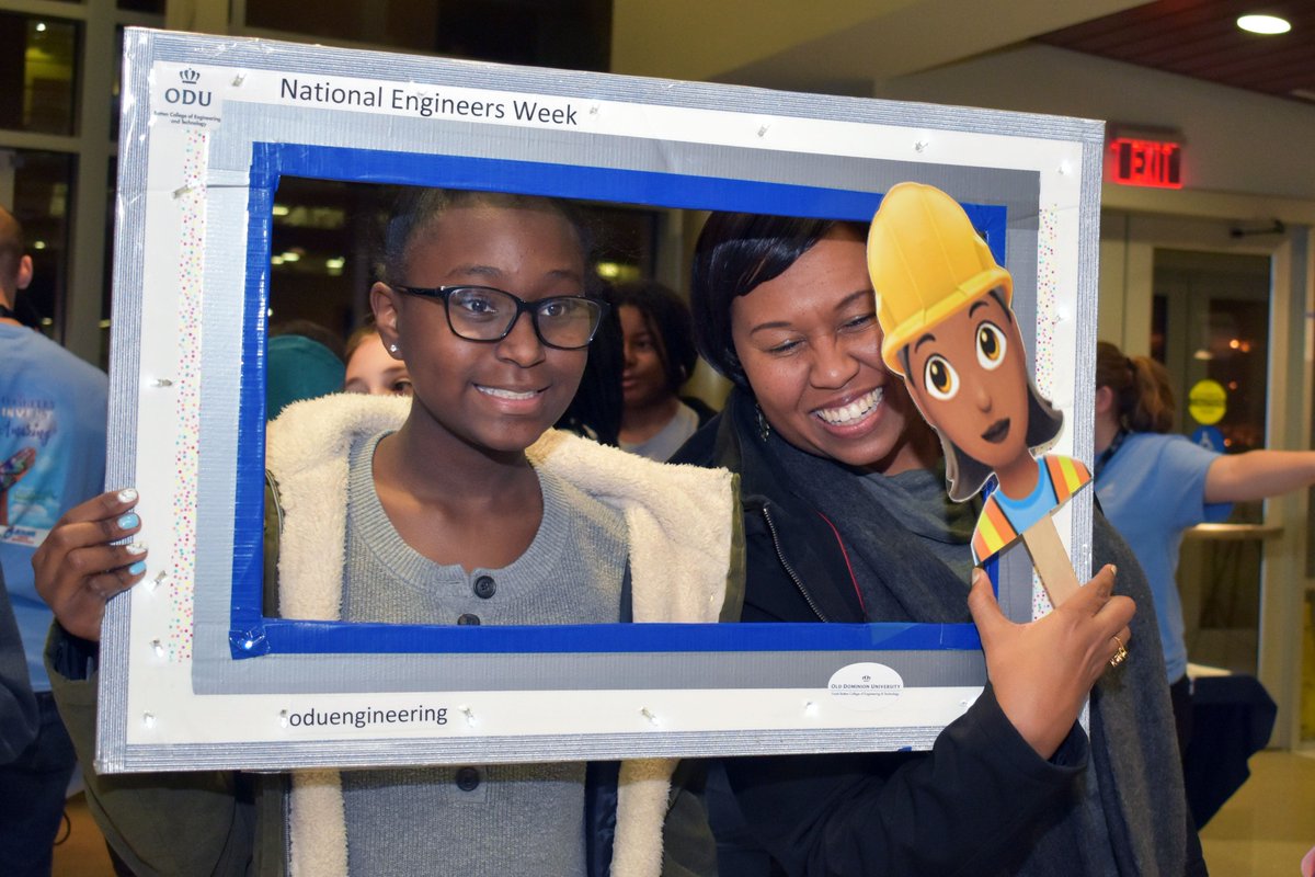ODU_Engineering's tweet photo. Girls Night Out – National Engineers Week– a huge success! Special thanks to our mentors, volunteers and sponsors! #GirlEDay, #odu #EngineersWeek #discovereorg #gomonarchs #GirlDay2019 @clarknexsen @ashraenews @odu_asce @ODUSWE @NSBE_ODU https://t.co/OKmWZsb9dx