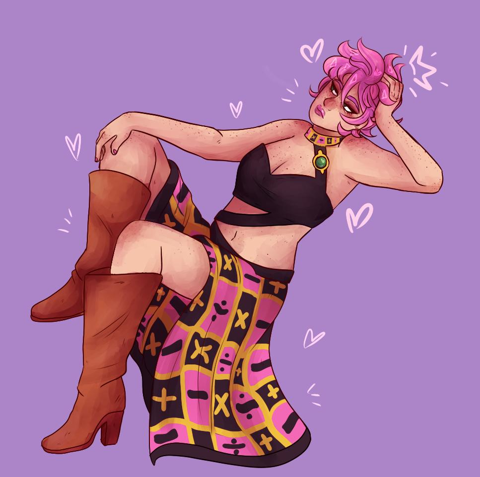 Trish doodle since I wanted to draw her with a lot of freckles #JJBA.