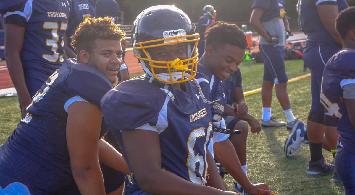 RBSFootball's tweet photo. @thereal__marcus @vlmighty_trvp and @Jonnn421 at practice in September of 2015. Good times. #tbt https://t.co/KbKyOet7Jl
