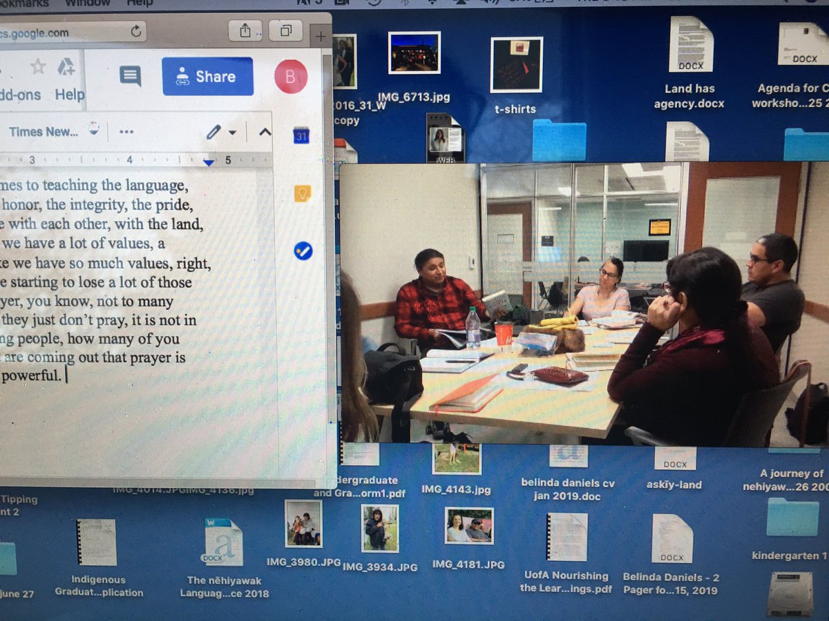 belindadaniels9's tweet photo. Our Cree Warrior Team, not only do we teach language, we research nehiyaw pedagogy, methodology, & the sociology of it all. We are focused, driven & look within each other, our families our children 4 answers. We speak Cree to each other ❤️#languagereclamation #learncree #pride https://t.co/Cr9u8X01Cb