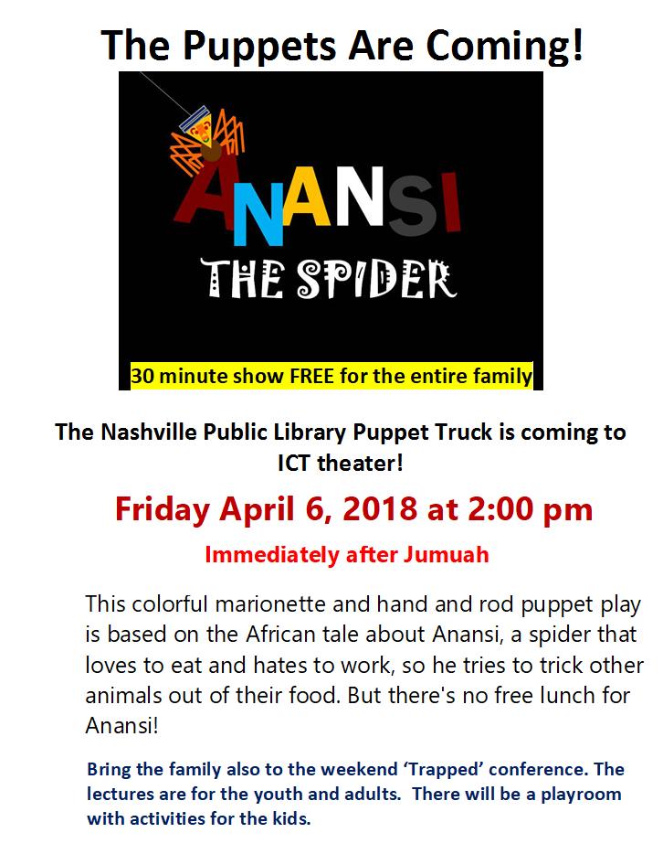 ummwalidain's tweet photo. It is spring break, that means time for our annual puppet show. This is for the whole family after Jumuah service inshaAllah. https://t.co/rvvVaksbTh