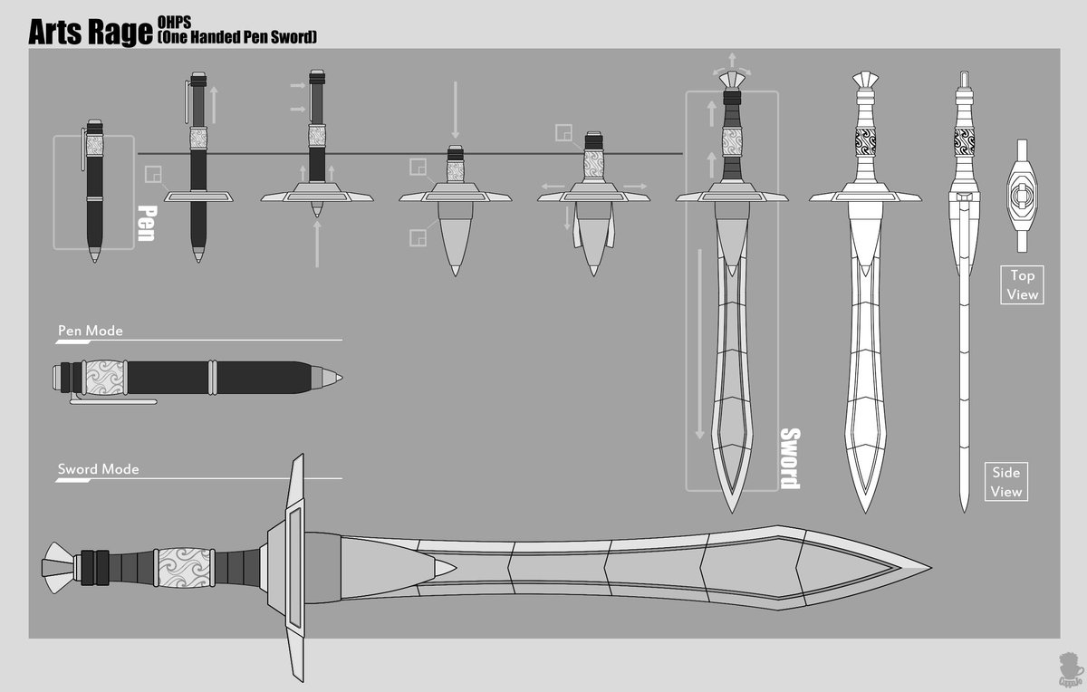 Cuppajo Commission Original Weapon Rwby Rwbyoc Weapon Conceptart