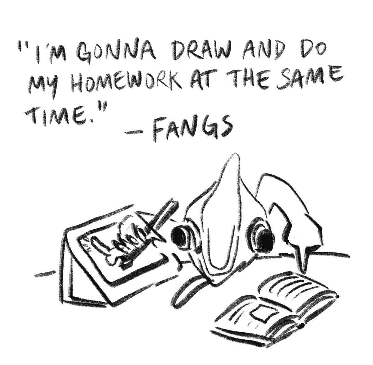 comes out of gremlin cave only to shitpost about <a href="/somanyfangs/">fangs</a>