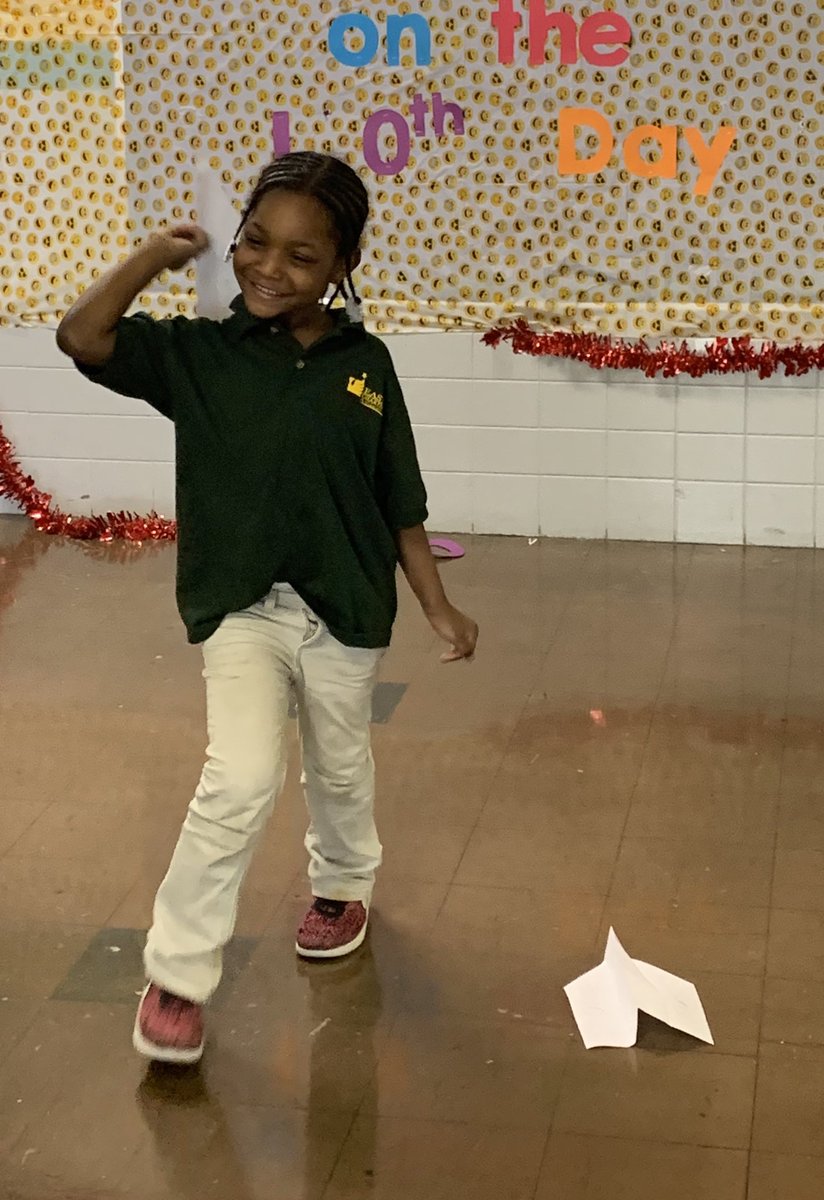 MsGimbelESCS's tweet photo. After learning about Bessie Coleman, we became paper plane pilots and tested our flying skills @SchoolEastside https://t.co/kc7KZVvd4o