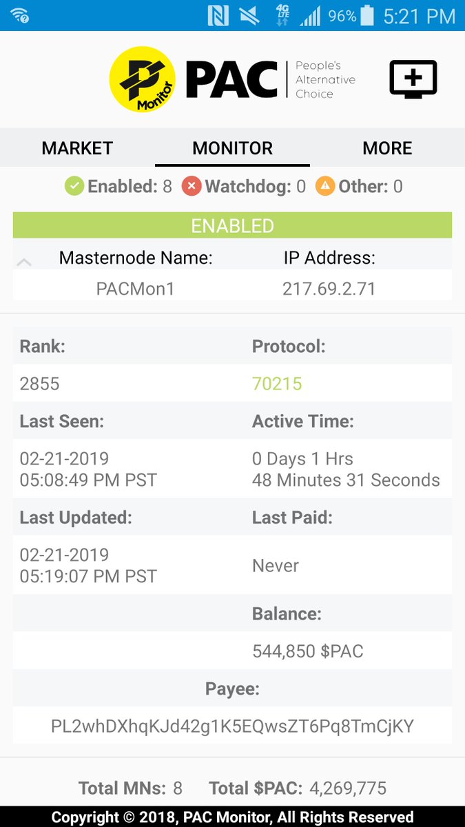 PAC_Monitor's tweet image. Time to update... $PAC Protocol update to 70215 is now live! PAC Monitor has updated its Android Repository to support the updated protocol @PACcoinOfficial $PAC