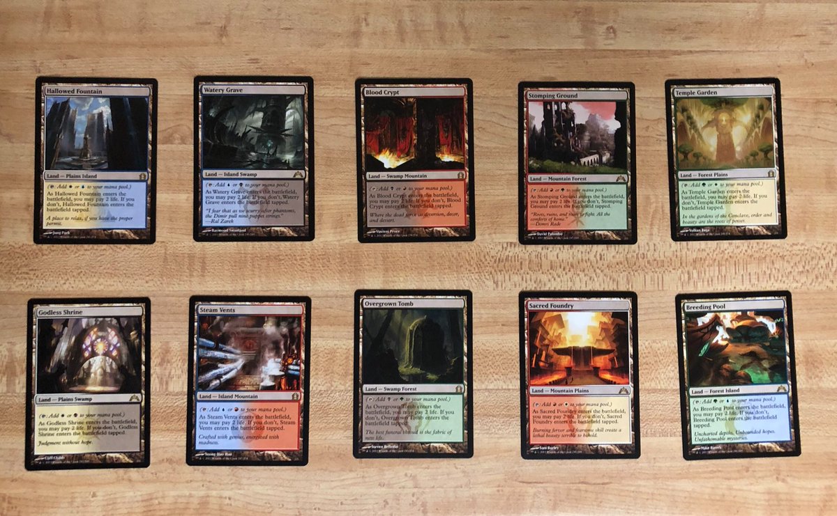 SkylerAshby's tweet image. Giveaway time! I’m feeling generous today. I’m giving away ALL TEN SHOCKLANDS to one lucky winner. All you have to do to enter is retweet and follow. The winner will randomly be selected and announced next Tuesday night. Worldwide = yes. #mtg