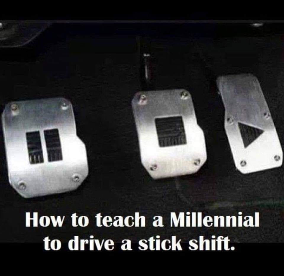 BlueSuedeHaze's tweet image. 🤣🤣🤣🤪 #millenials #DriveAStick #DriveManual